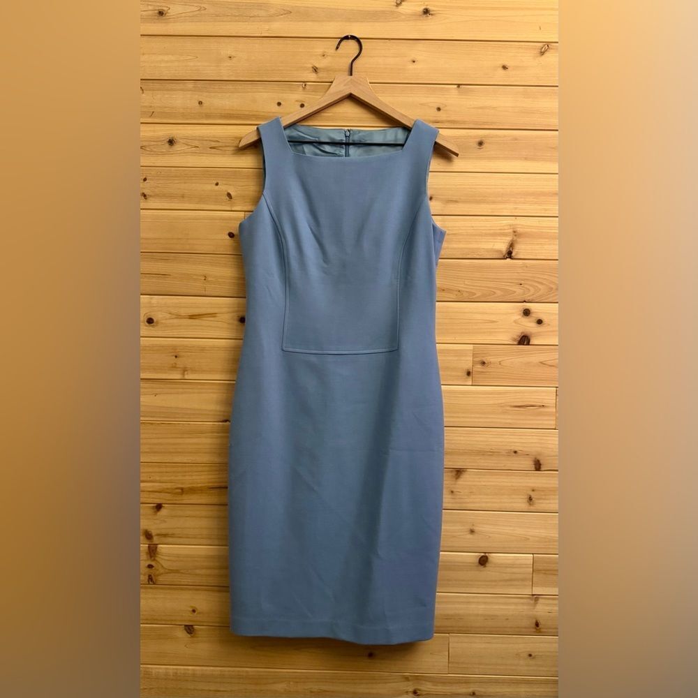 NWT Oscar De La Renta Size 8/M Wool Blend Sheath High Neck Knee Length Dress